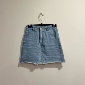 Twik Denim Simons | women's w26'' 100% cotton mini denim skirt raw hem